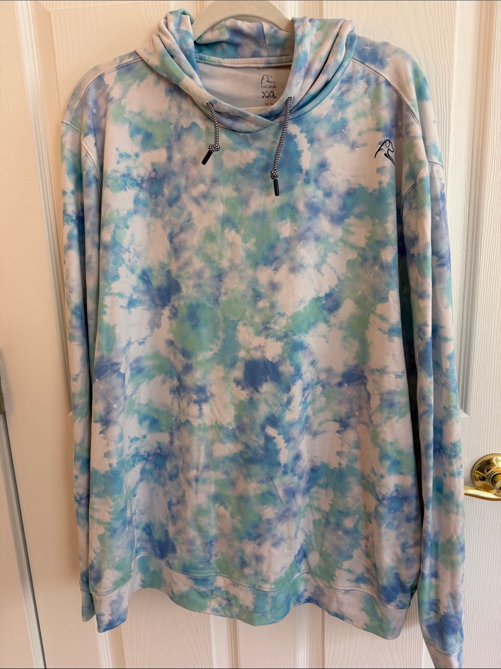 Rhoback Blue & Green Tie-Dye Crewneck Hoodie